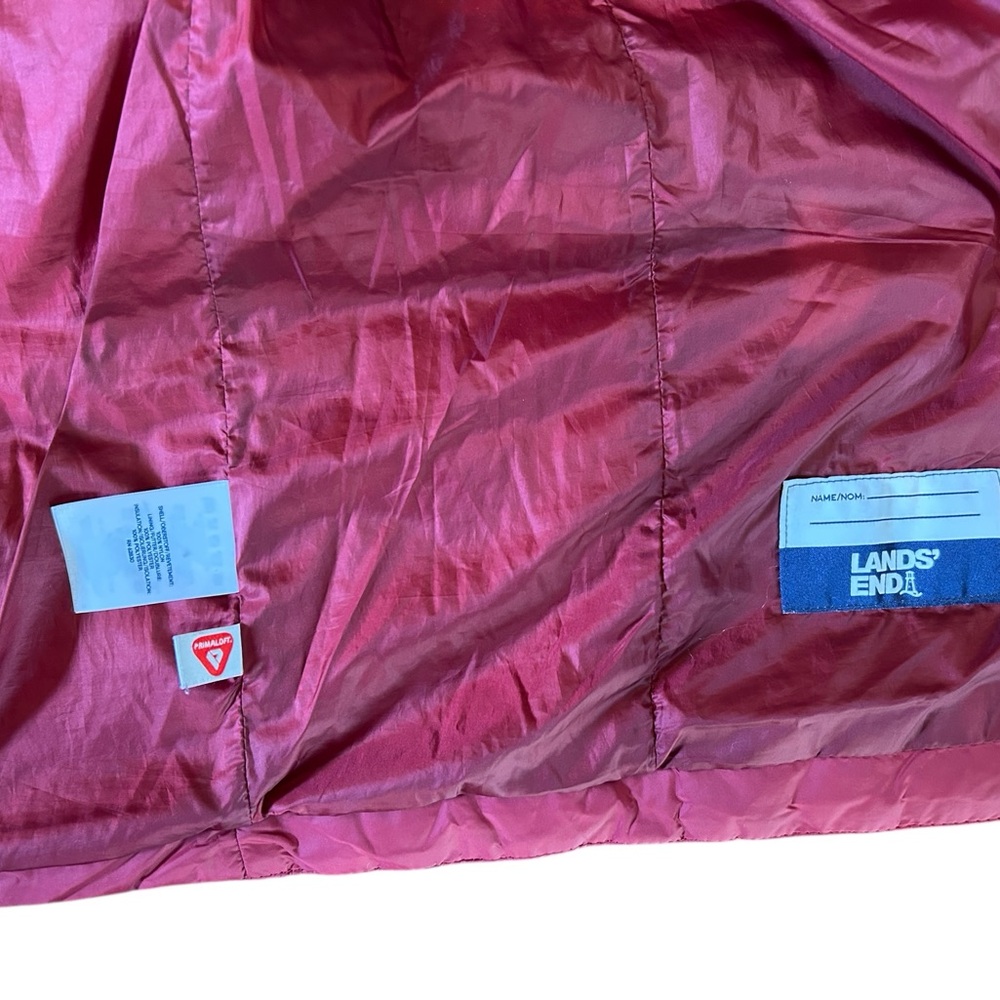 Lands' End Kids Red/Purple Puffer Jacket - Picture 5 of 5